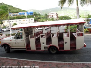 Taxi bus at Charlotte Amalie St. Thomas